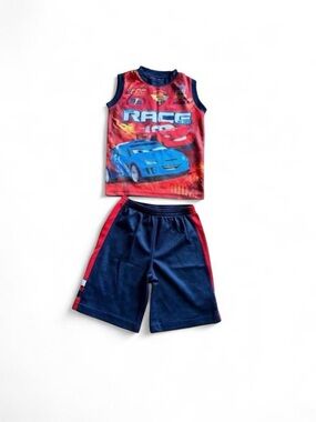 Disney Pixar Cars 2 Pajamas Set Boys 6/7 Lightning McQueen Francesco Bernoulli